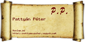 Pattyán Péter névjegykártya