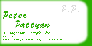 peter pattyan business card